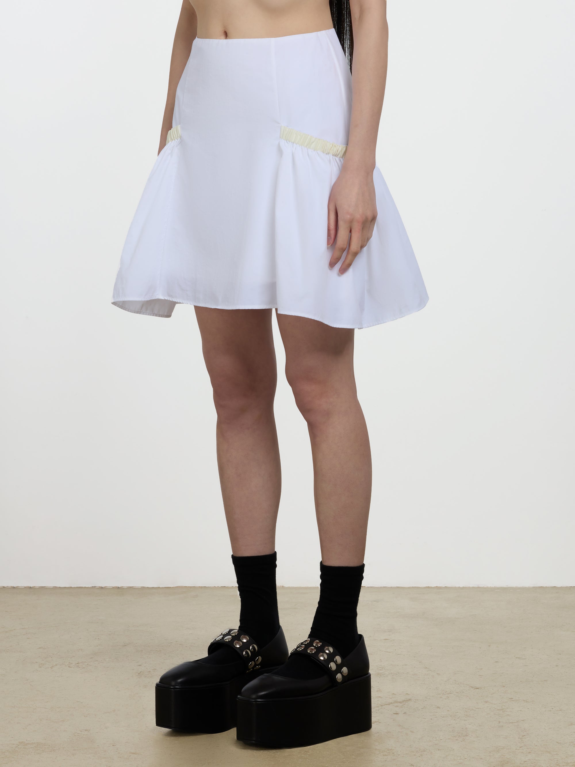 Molly Goddard - Kasha Mini Skirt - (White/Cream) view 2