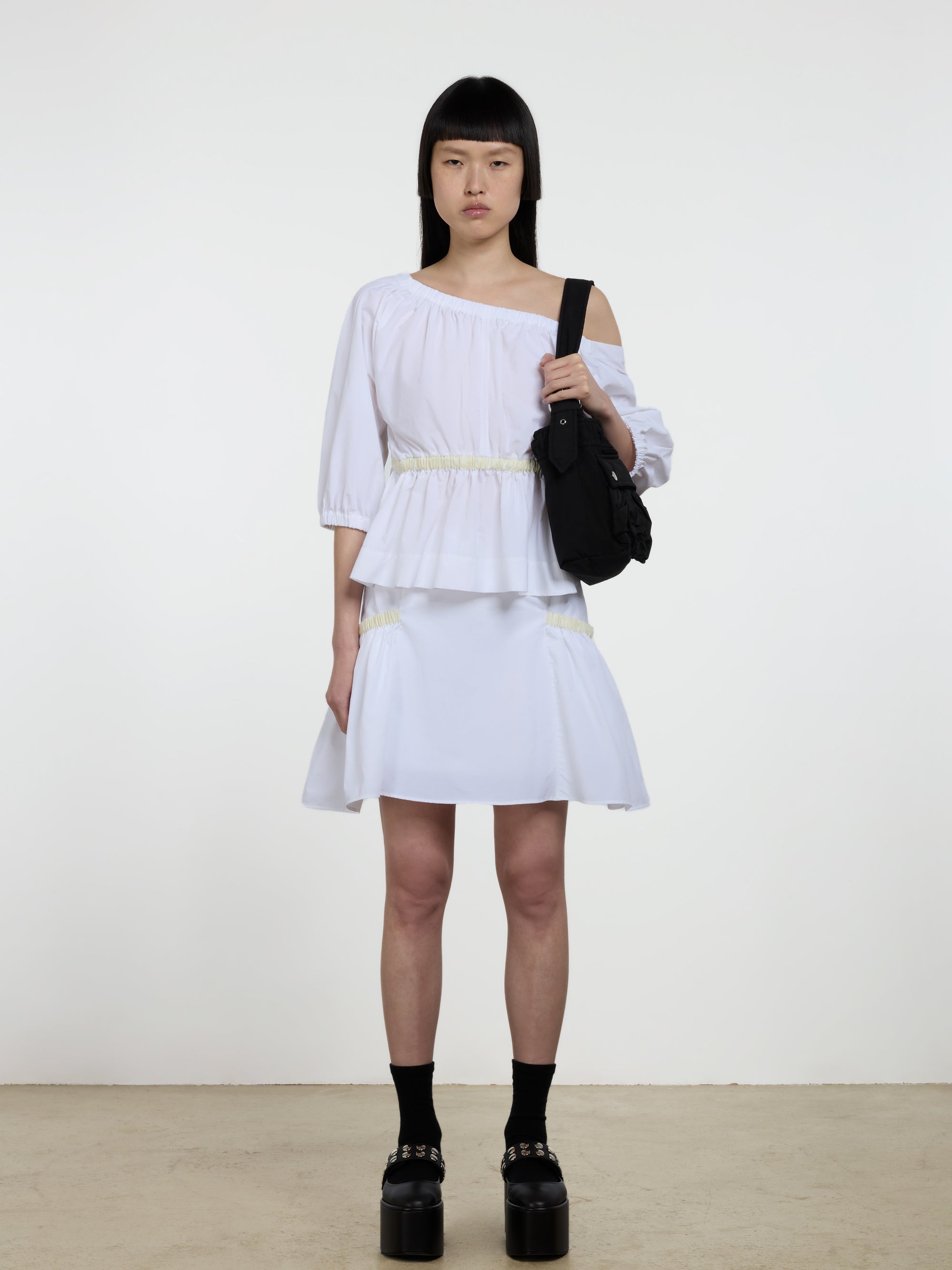Molly Goddard - Kasha Mini Skirt - (White/Cream) view 4