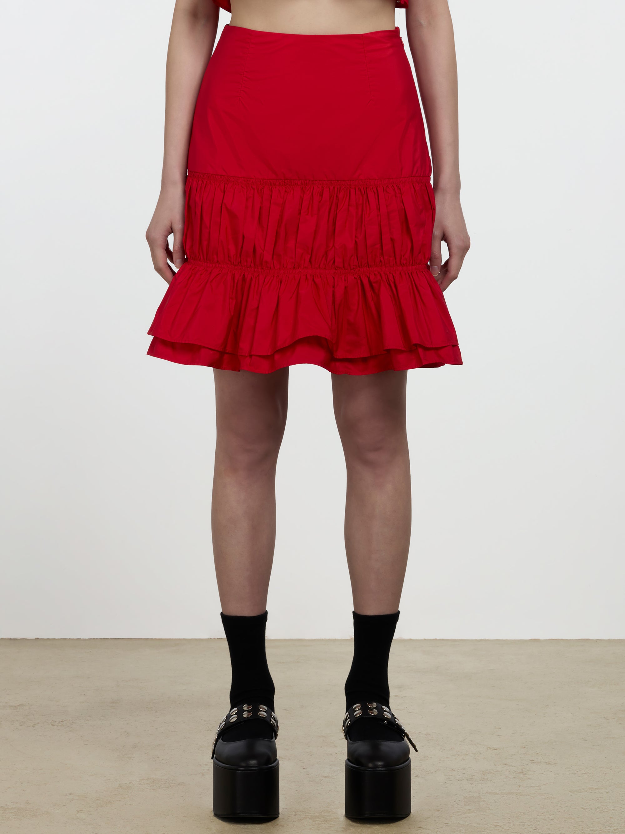 Molly Goddard - Carol Mini Skirt - (Red) view 1