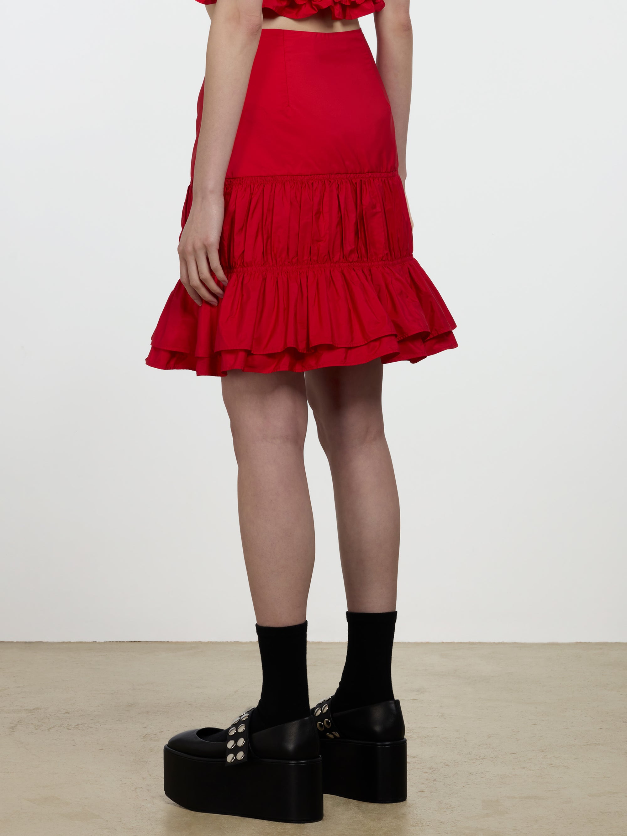 Molly Goddard - Carol Mini Skirt - (Red) view 3