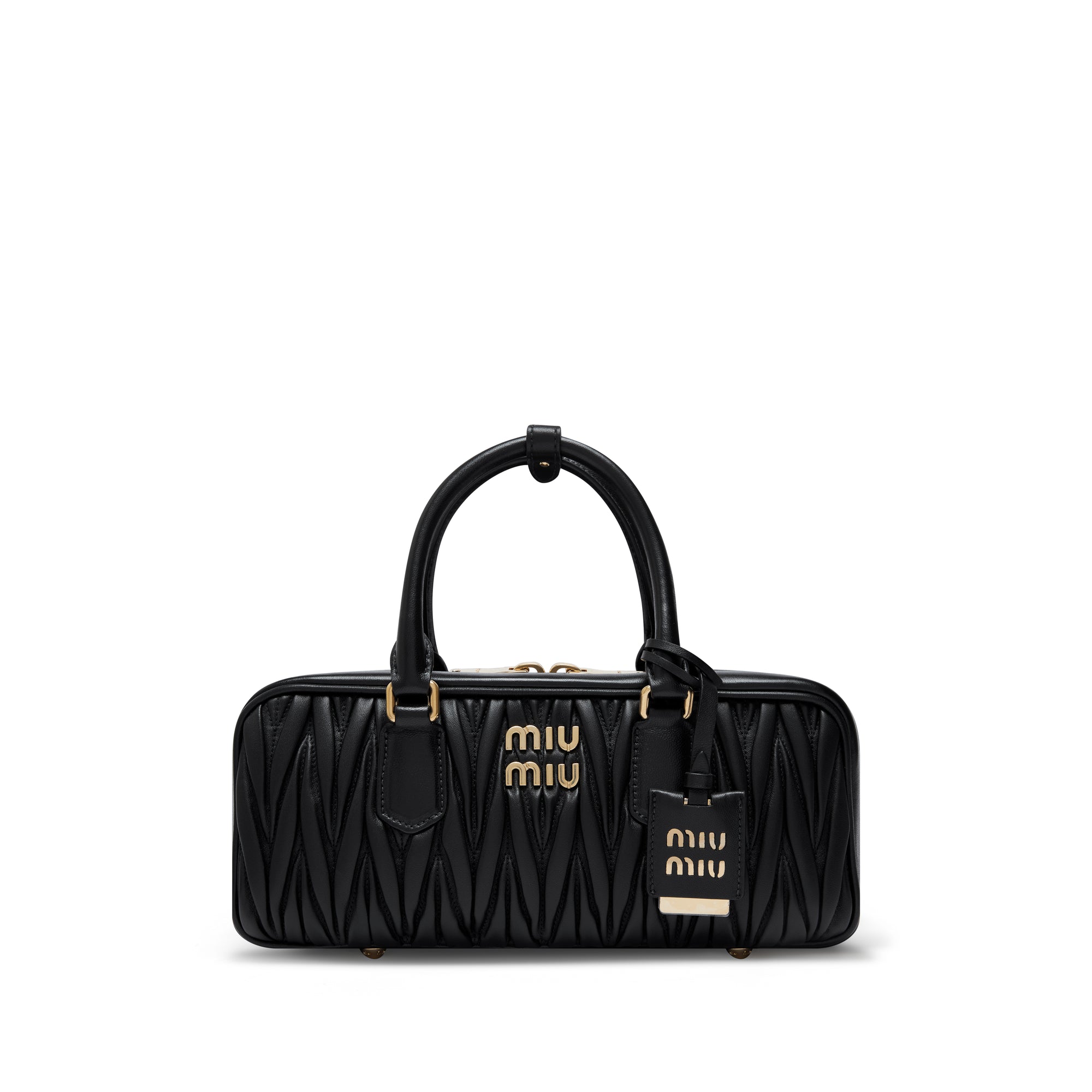 Miu Miu - Women’s Arcadie Matelassé Nappa Leather Bags - (Black) view 1
