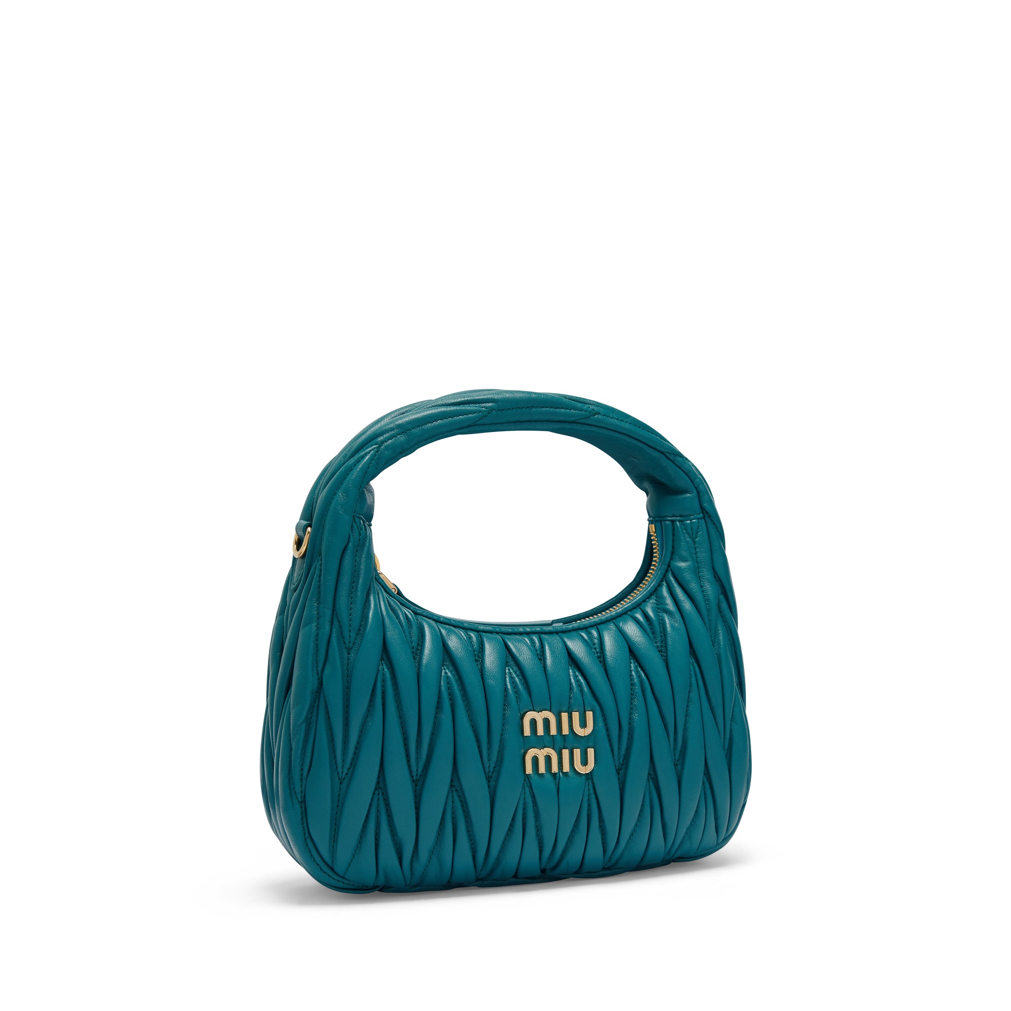 Miu Miu - Women’s Wander Matelassé Leather Mini Bag - (Laguna) view 2
