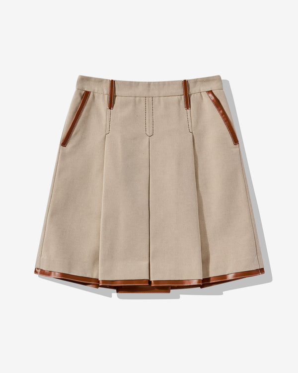 Miu Miu - Women's Canvas Skirt - (Beige)