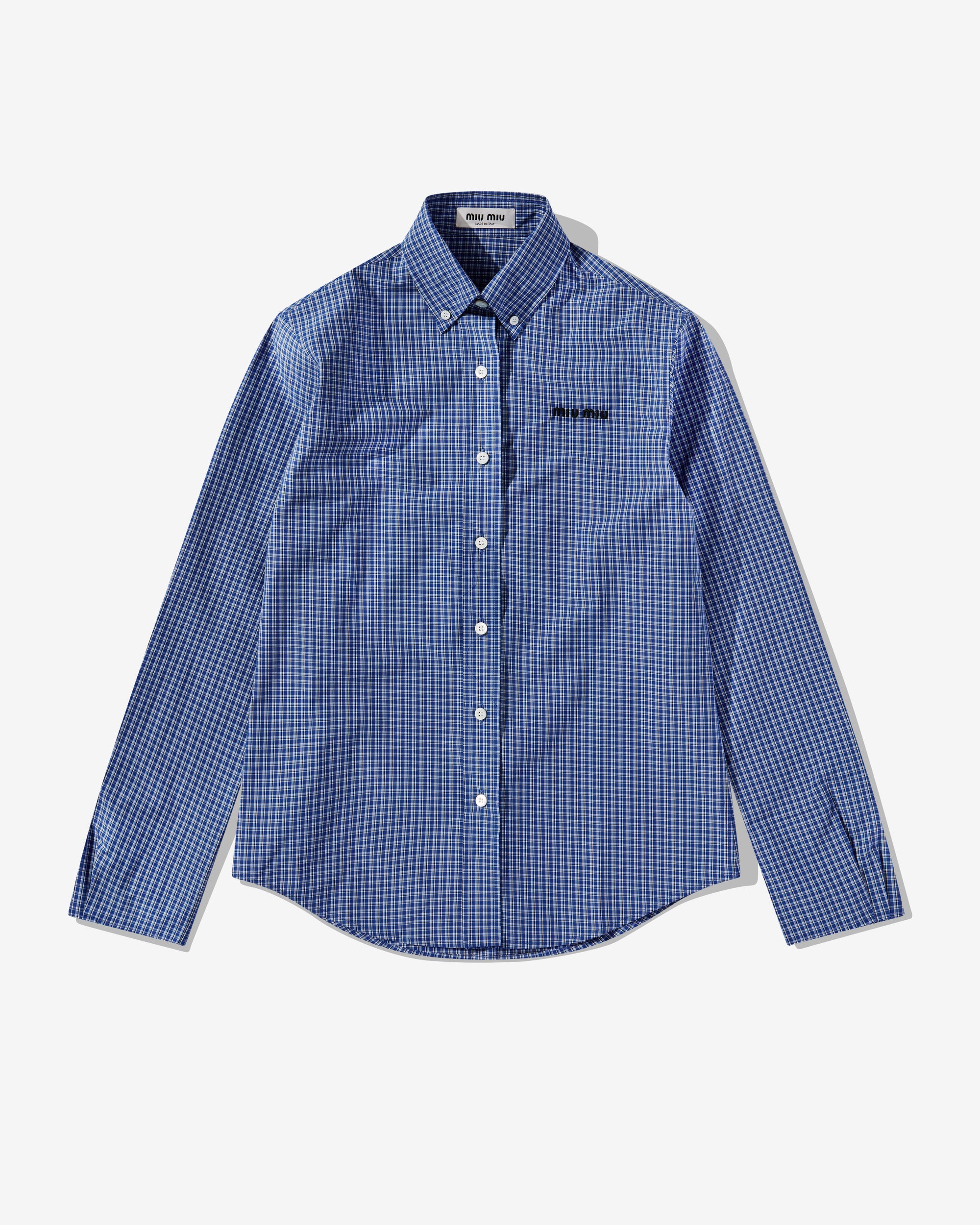 Miu Miu - Women's Checked Shirt - (Sapphire Blue)