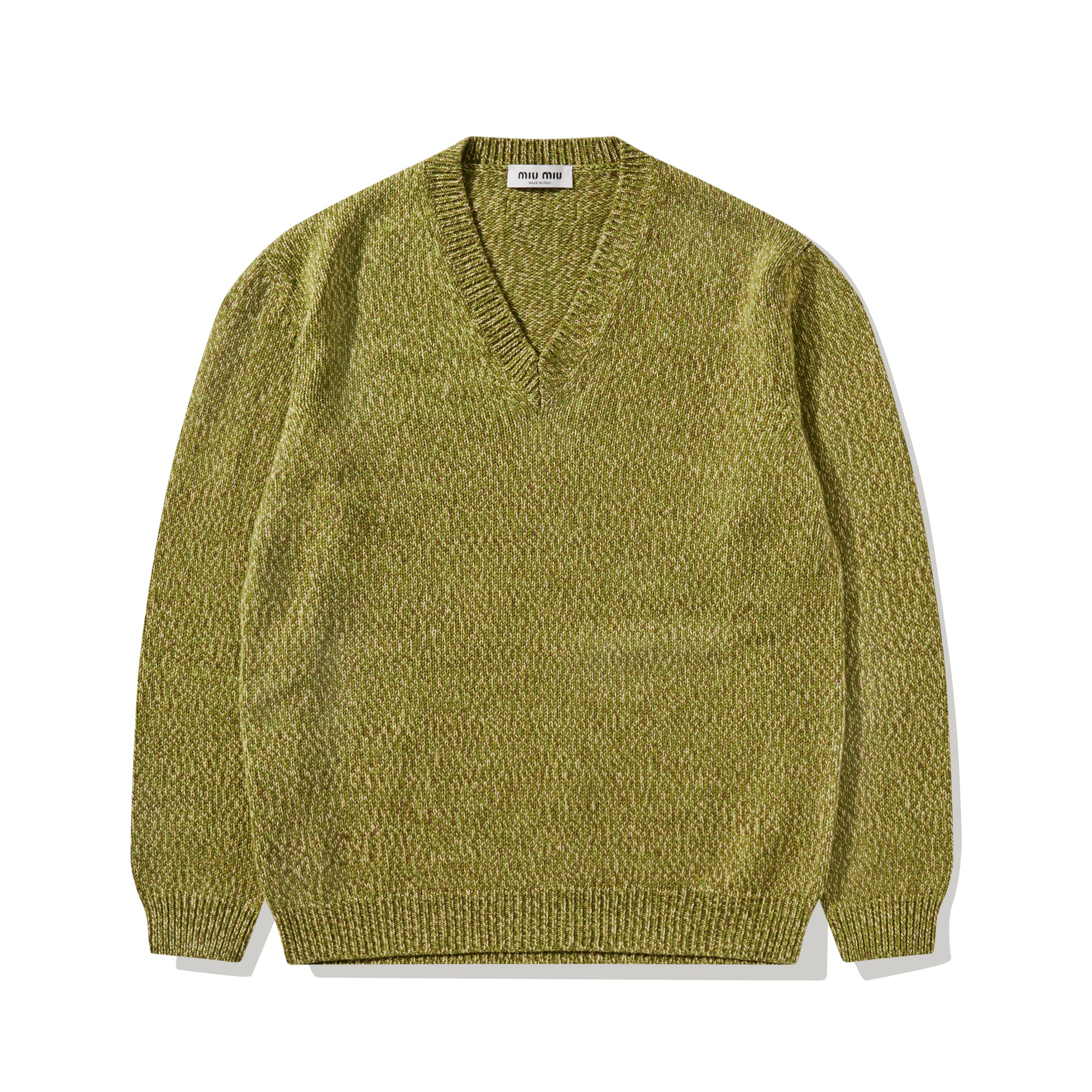 Miu Miu - Women's Wool And Cashmere Sweater - (Fern Green) view 1