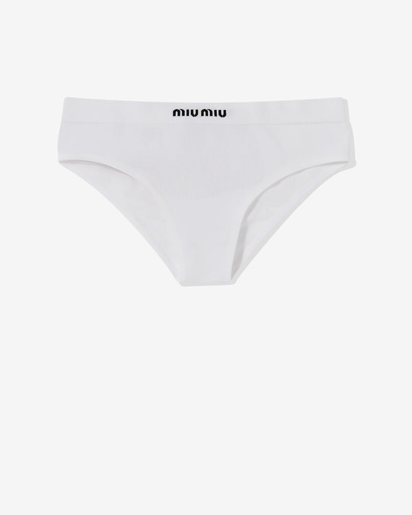 Miu Miu Jersey Underwear in Tan