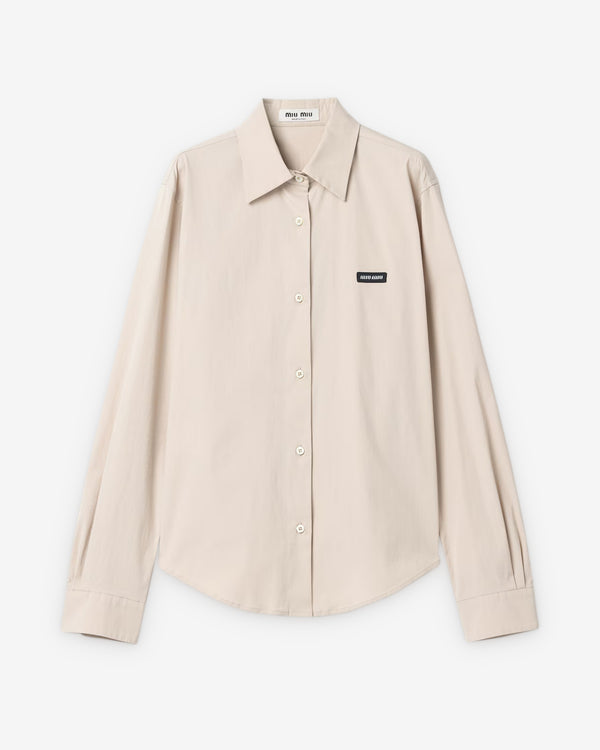 Miu Miu - Stretch Poplin Shirt - (Limestone)