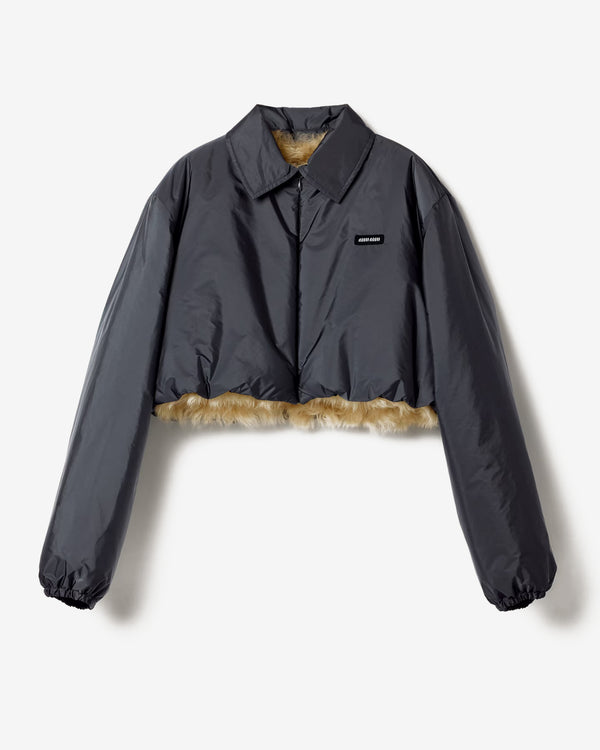 Miu Miu - Technical Fabric and Shearling Blouson Jacket - (Hematite)