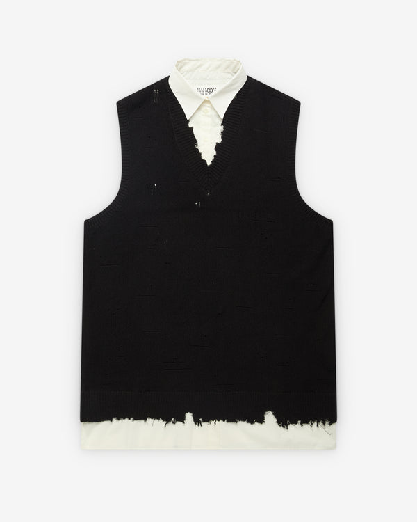 Mm6 - Women's Mini Shirt Dress - (Black/White)