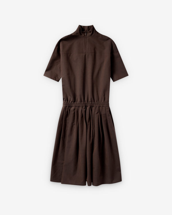 MM6 - Women's Stand Collar Maxi Dress - (Brown)