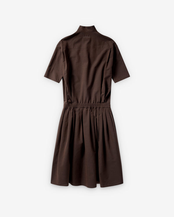 MM6 - Women's Stand Collar Maxi Dress - (Brown)