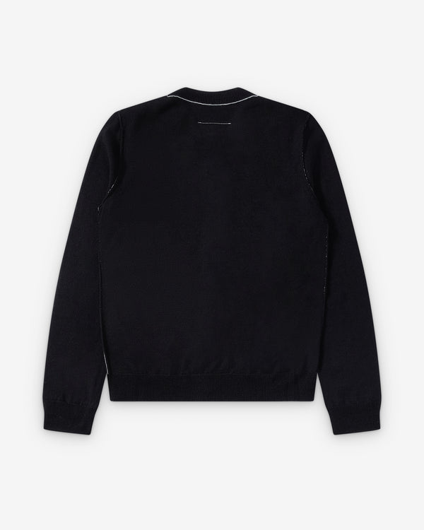 MM6 - Women's Contrast Cardigan - (Black)