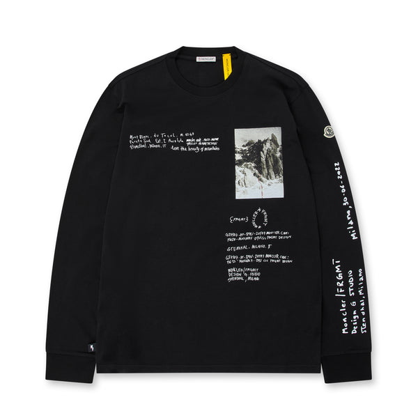 7 Moncler FRGMT - Men’s Printed Long Sleeve T-Shirt - (Black)