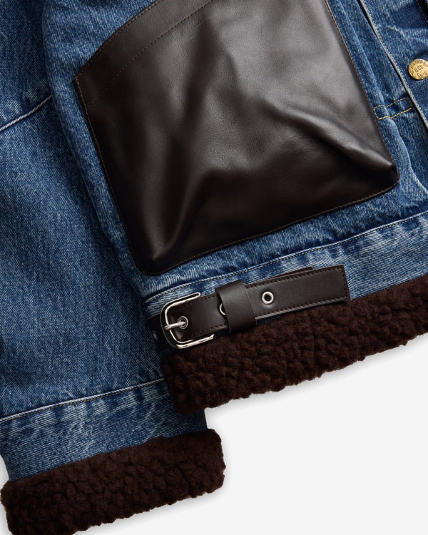 Sacai - Men's Levi's Sherpa Jacket - (Washed Indigo)