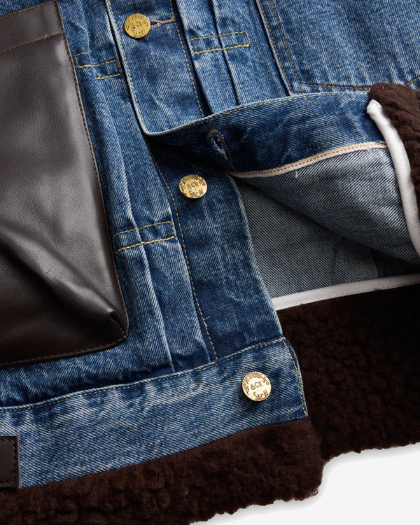 Sacai - Men's Levi's Sherpa Jacket - (Washed Indigo)