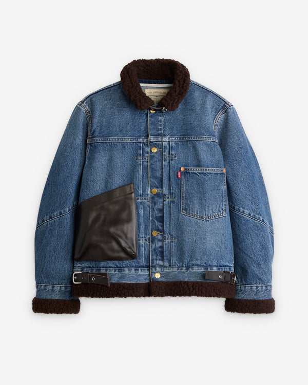 Sacai - Men's Levi's Sherpa Jacket - (Washed Indigo)