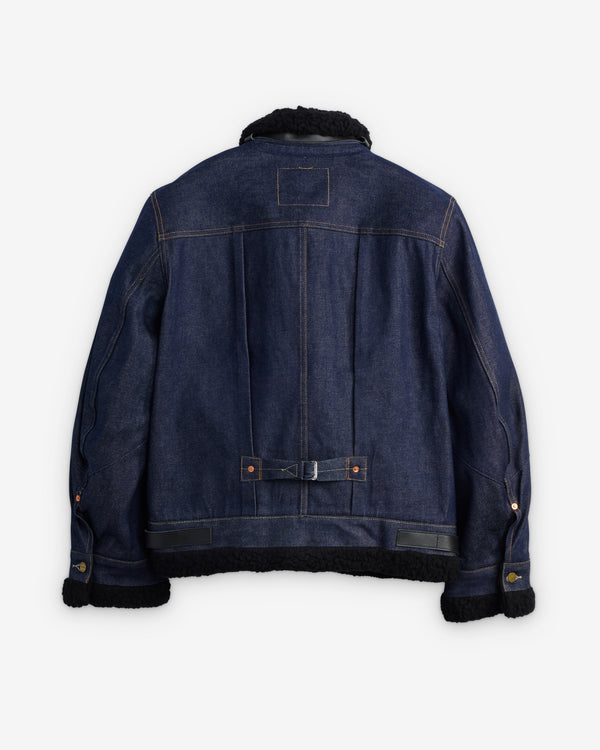 Sacai - Men's Levi's Sherpa Jacket - (Rigid Indigo)
