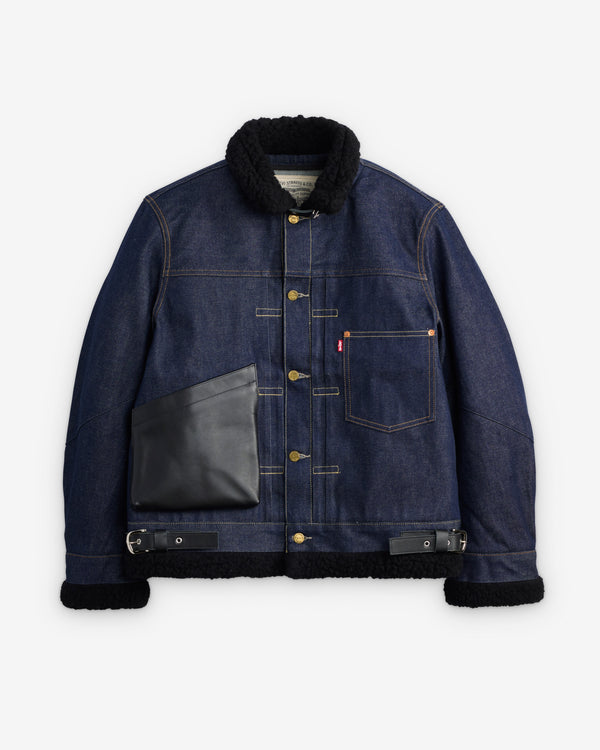 Sacai - Men's Levi's Sherpa Jacket - (Rigid Indigo)