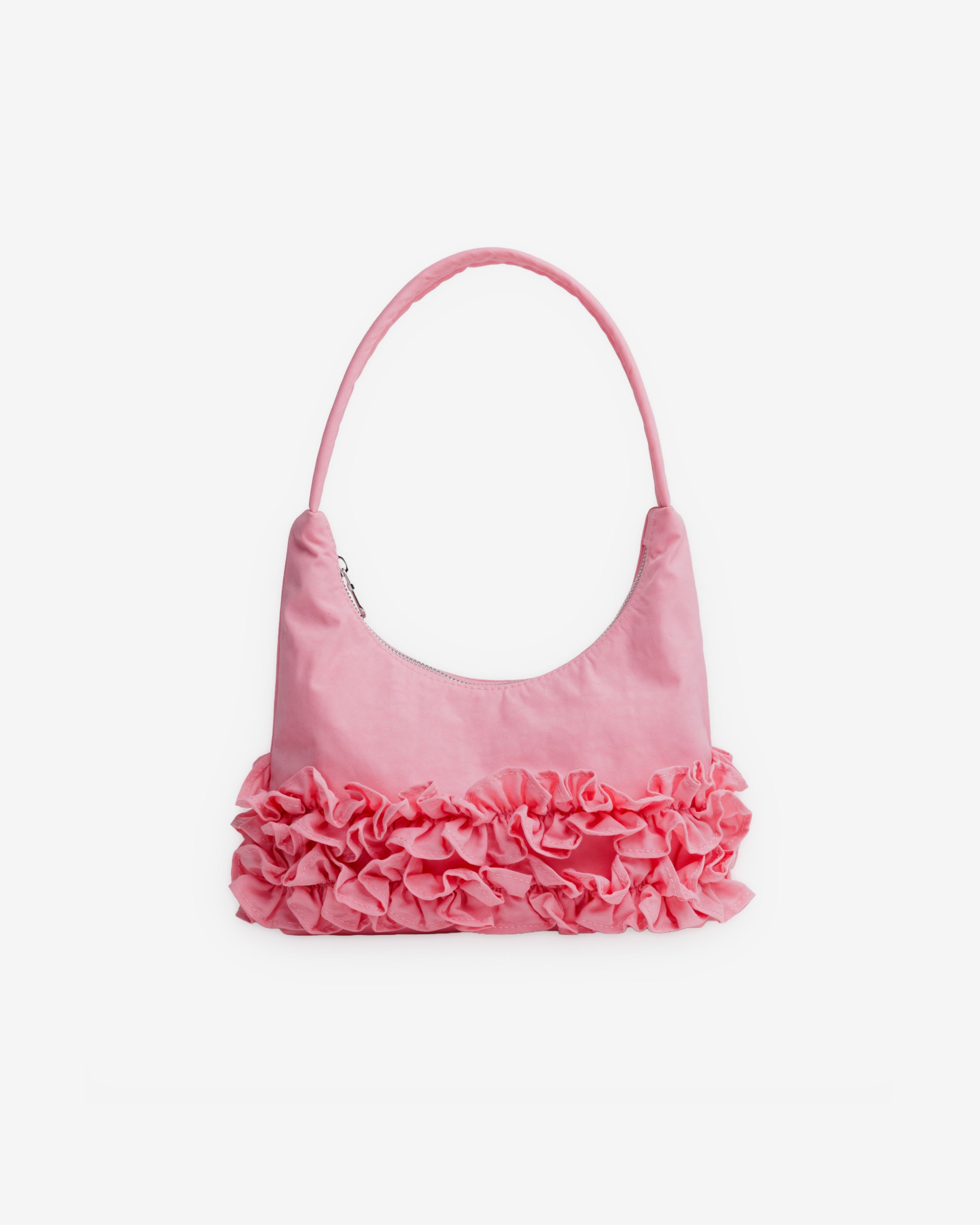 Molly Goddard - Baggu Mini Ruffle Shoulder Bag - (Pink) view 1, Click to Zoom in