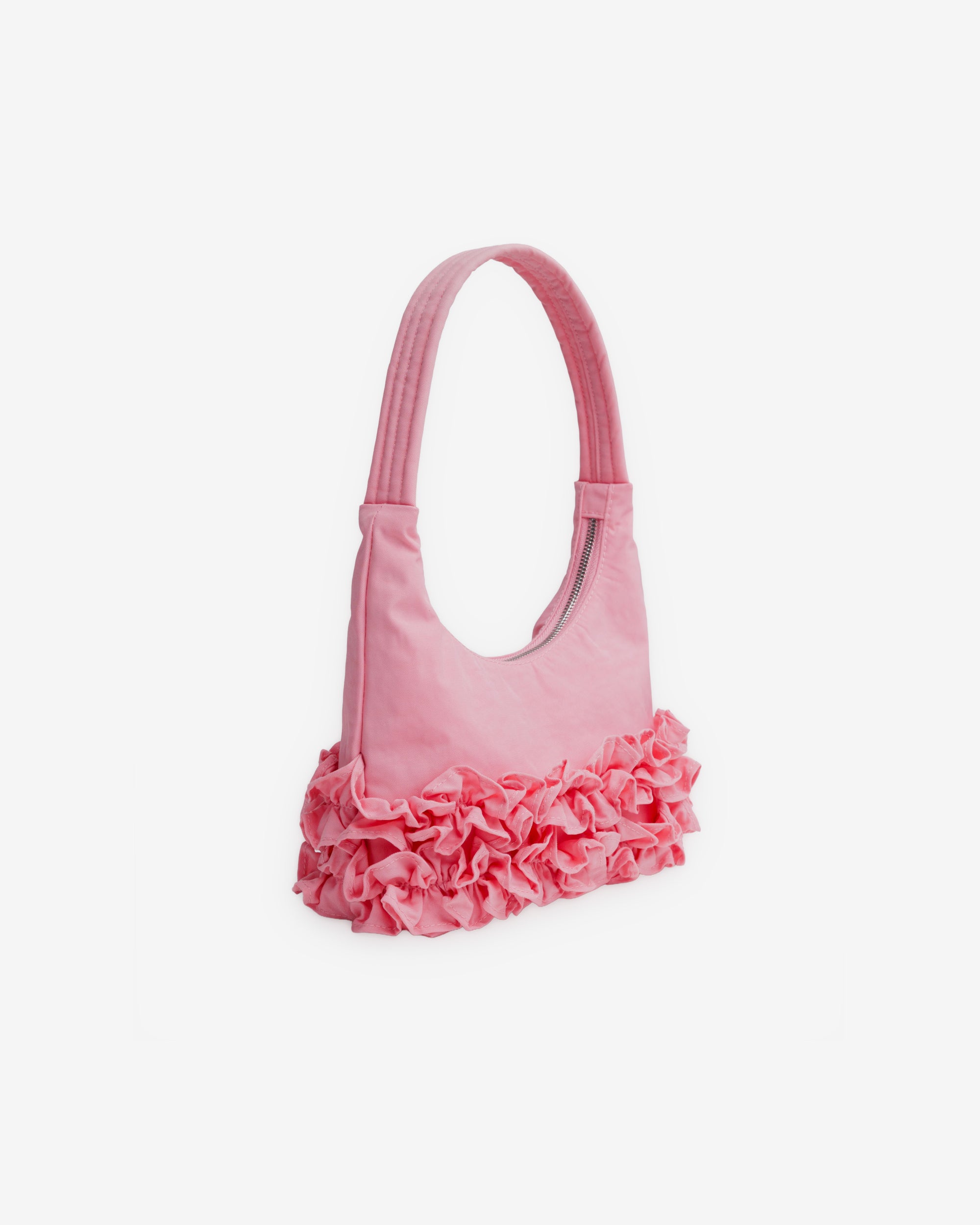 Molly Goddard - Baggu Mini Ruffle Shoulder Bag - (Pink) view 2, Click to Zoom in