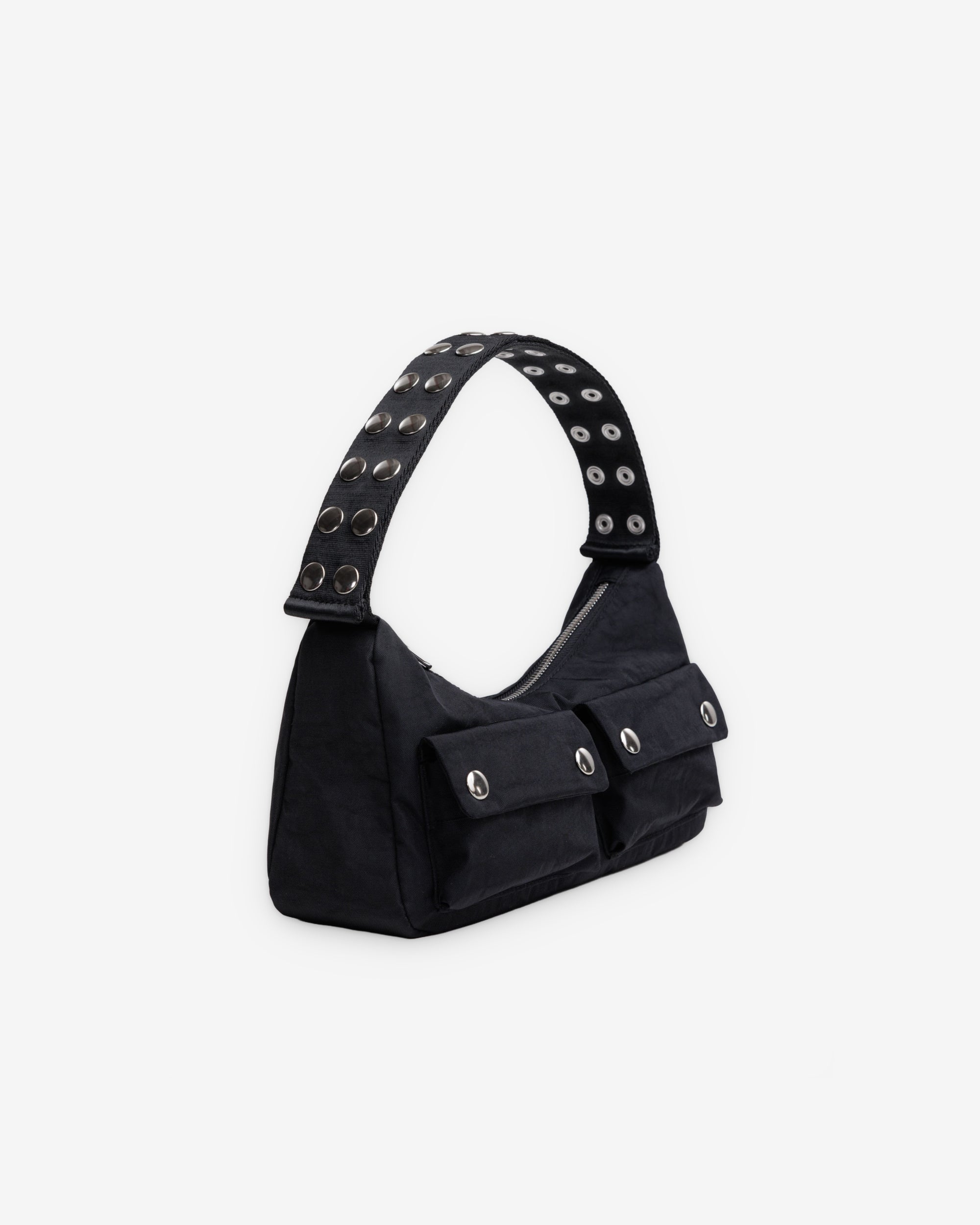 Molly Goddard - Baggu Popper Strap Cargo Bag - (Black) view 2, Click to Zoom in