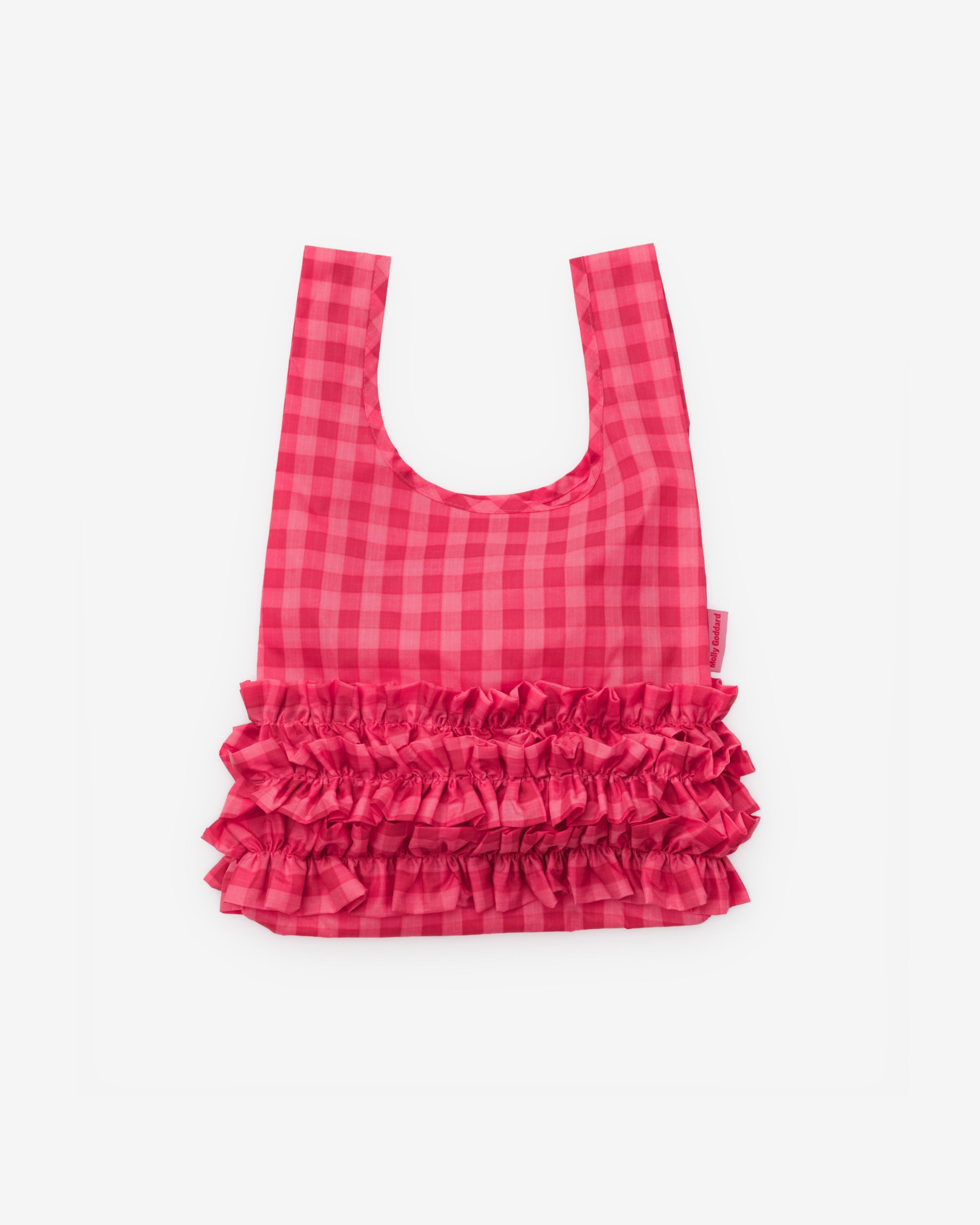Molly Goddard - Ruffle Baggu - (Ruby Gingham) view 1, Click to Zoom in
