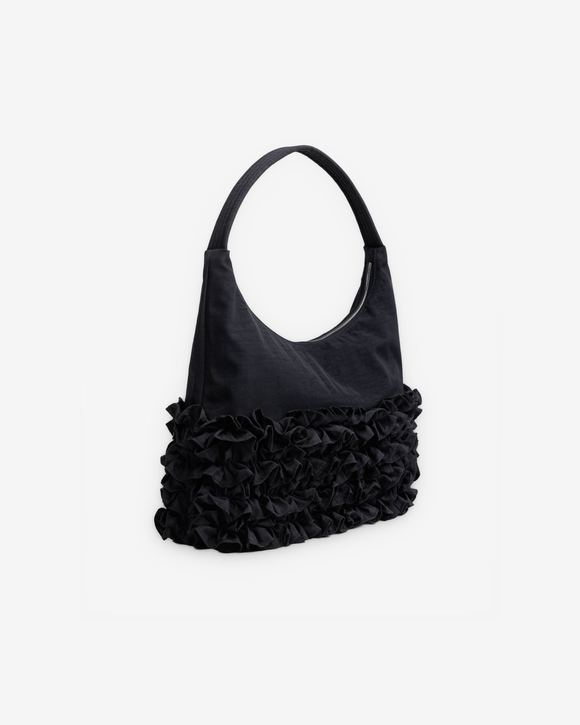 Molly Goddard - Baggu Ruffle Shoulder Bag - (Black) view 2, Click to Zoom in