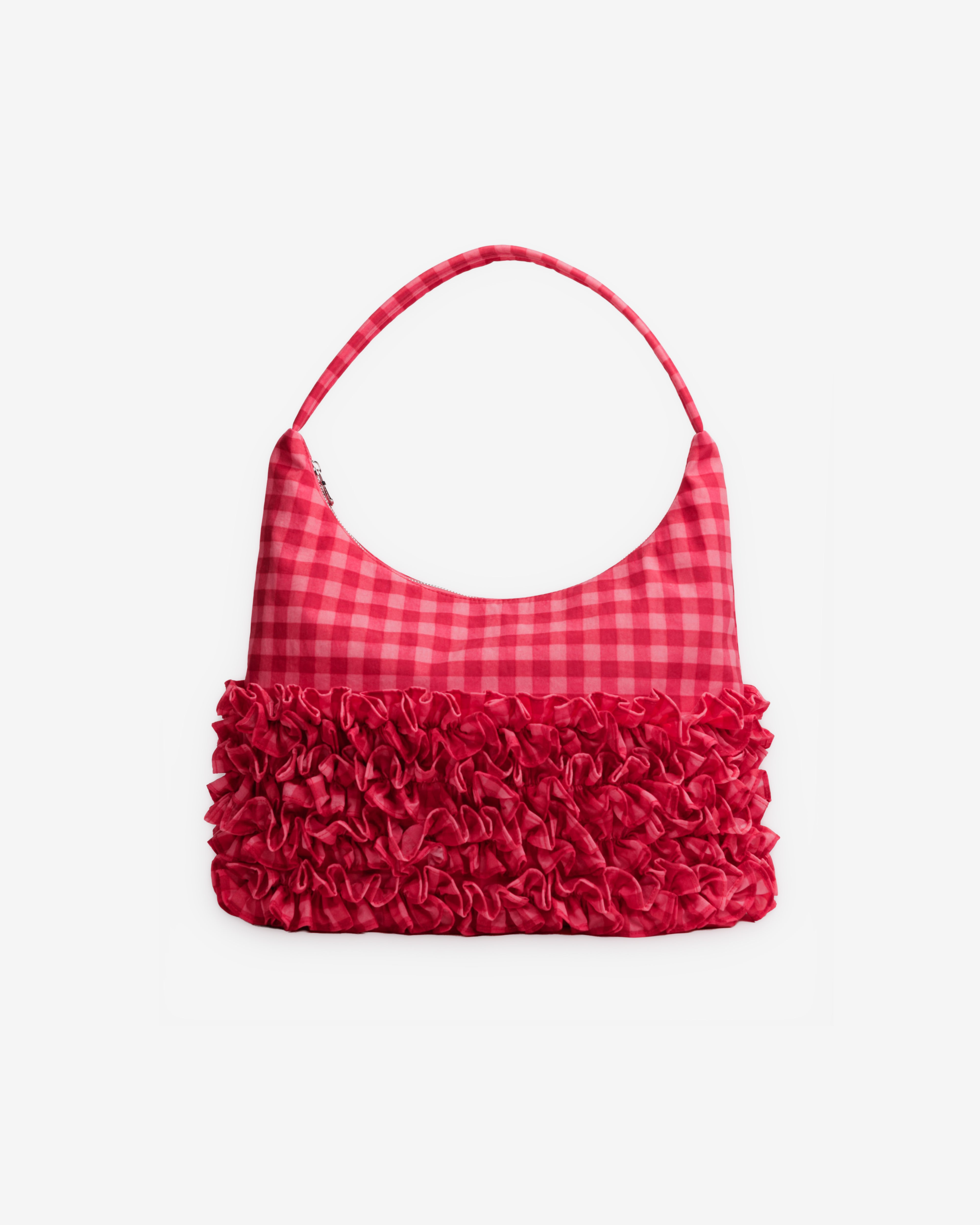 Molly Goddard: Baggu Ruffle Shoulder Bag (Ruby Gingham) | Dover