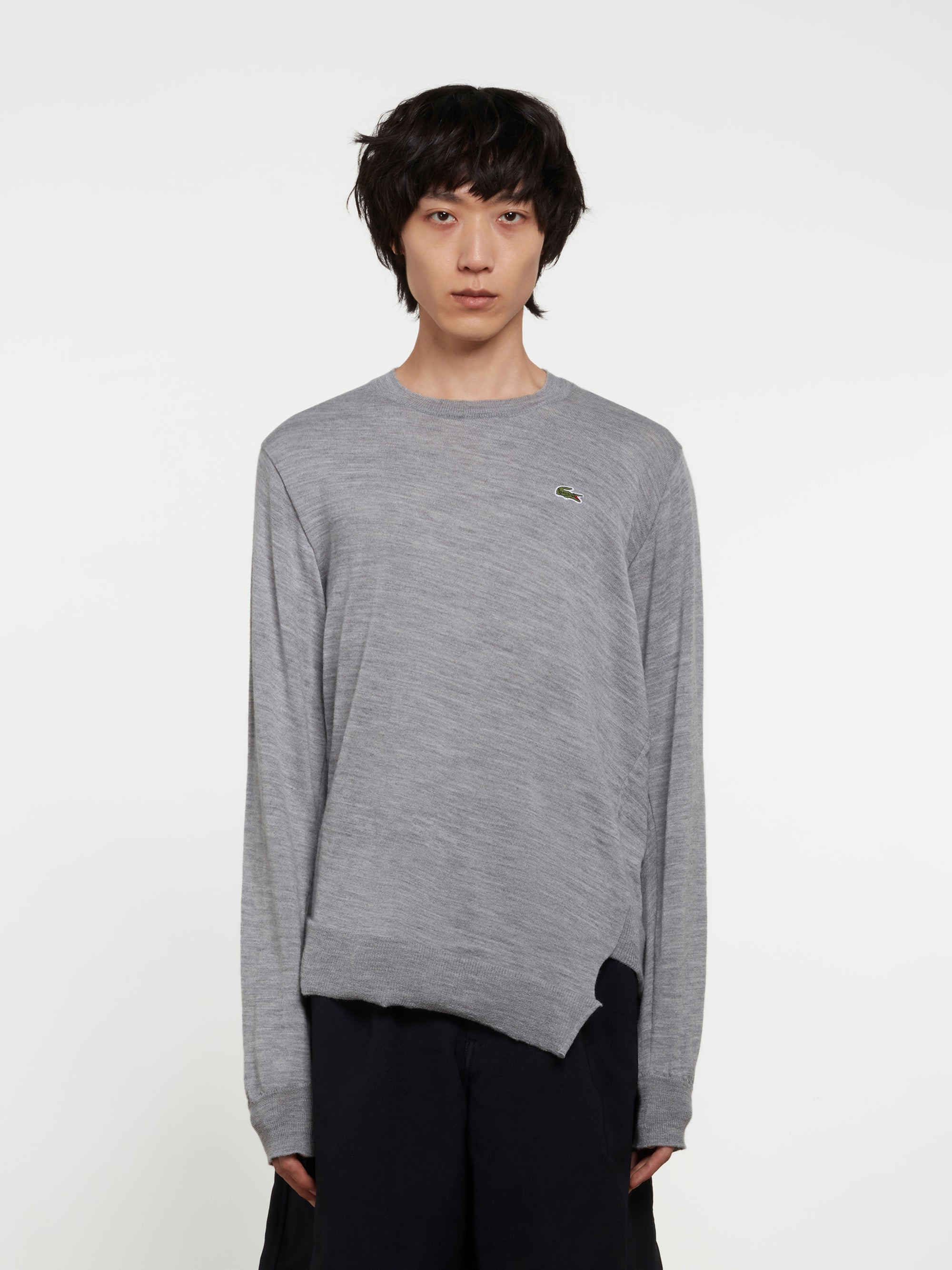 CDG Shirt - Lacoste Men’s Knit Sweater - (Grey) view 1