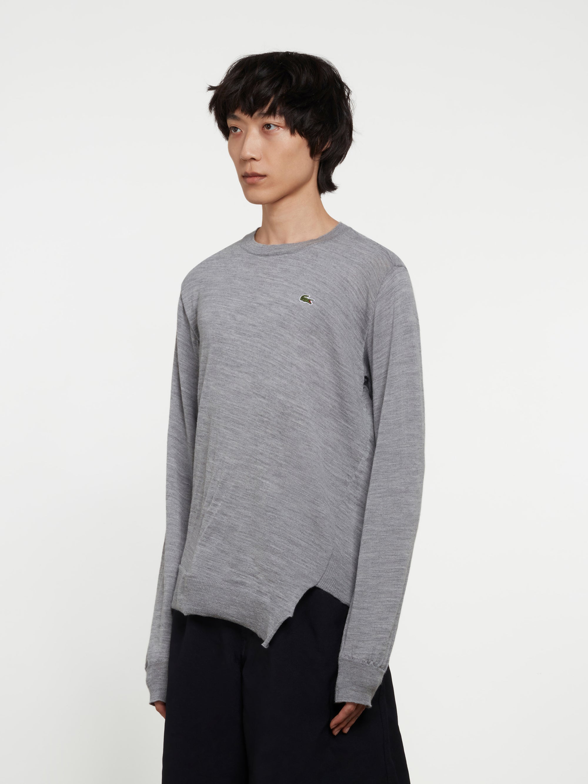 CDG Shirt - Lacoste Men’s Knit Sweater - (Grey) view 2