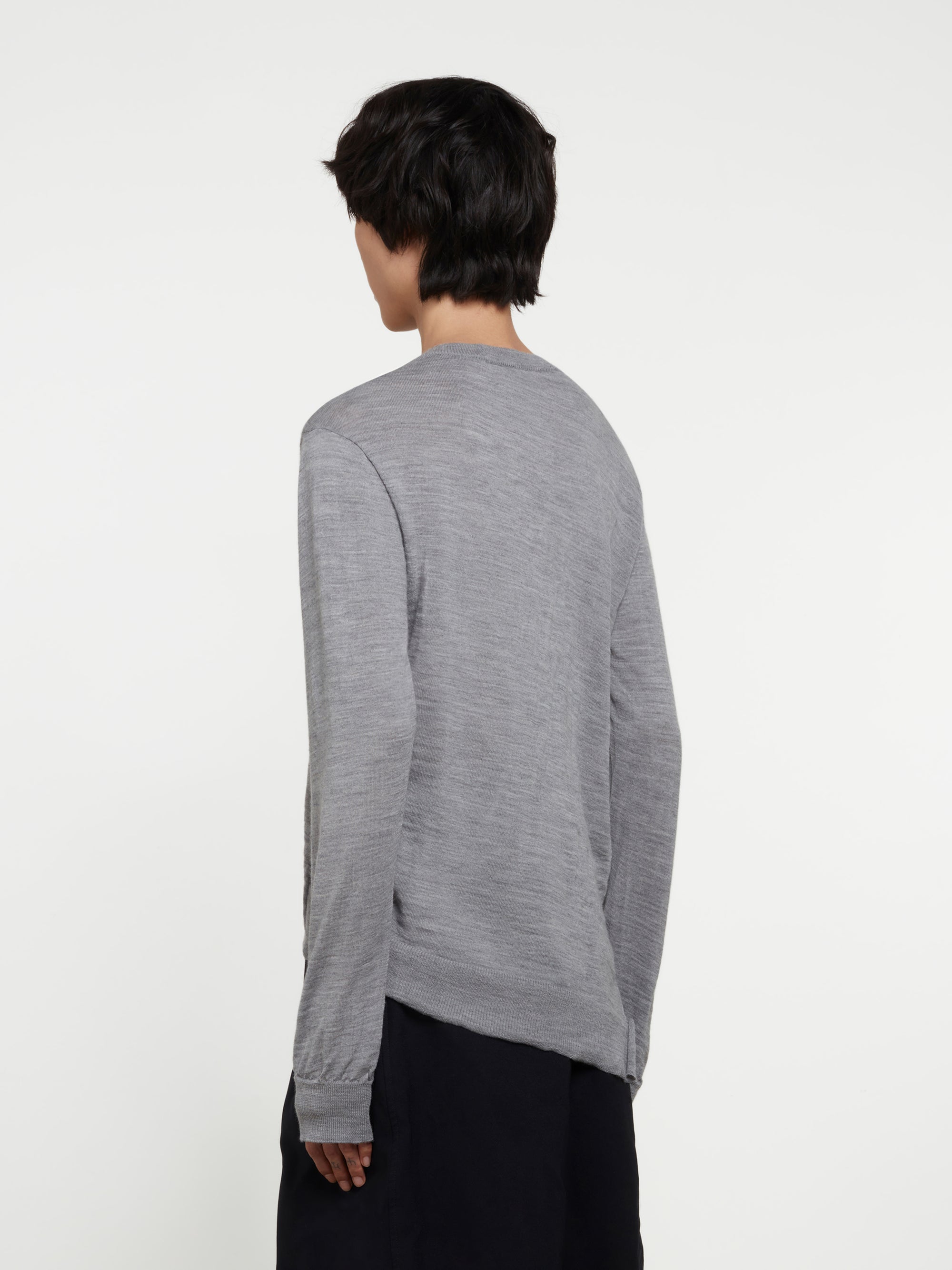 CDG Shirt - Lacoste Men’s Knit Sweater - (Grey) view 3