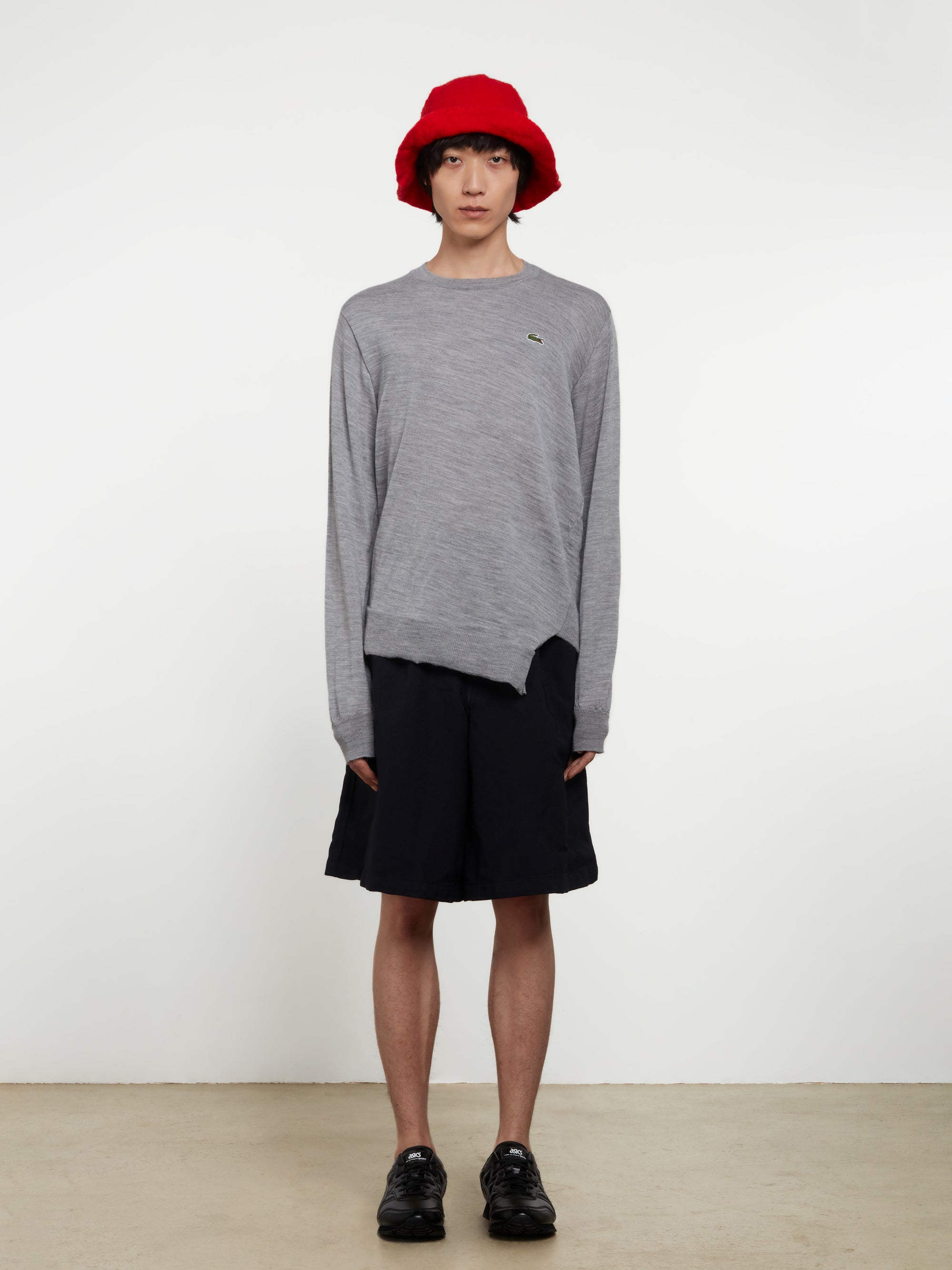 CDG Shirt - Lacoste Men’s Knit Sweater - (Grey) view 4