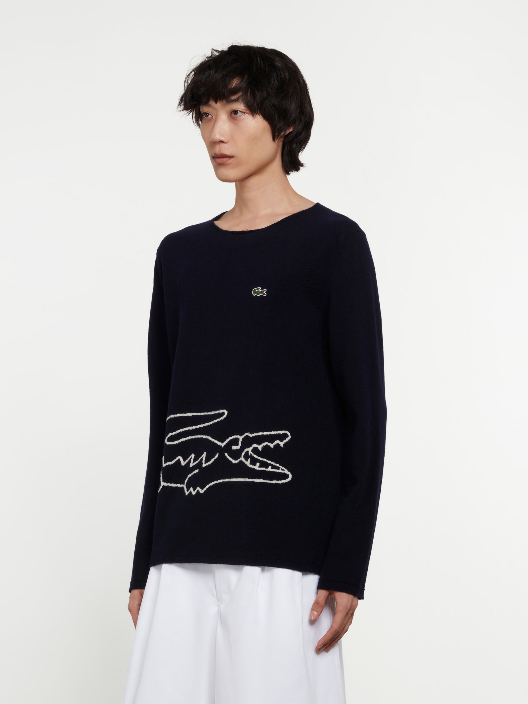 CDG Shirt - Lacoste Men’s Knit Sweater - (Black) view 2