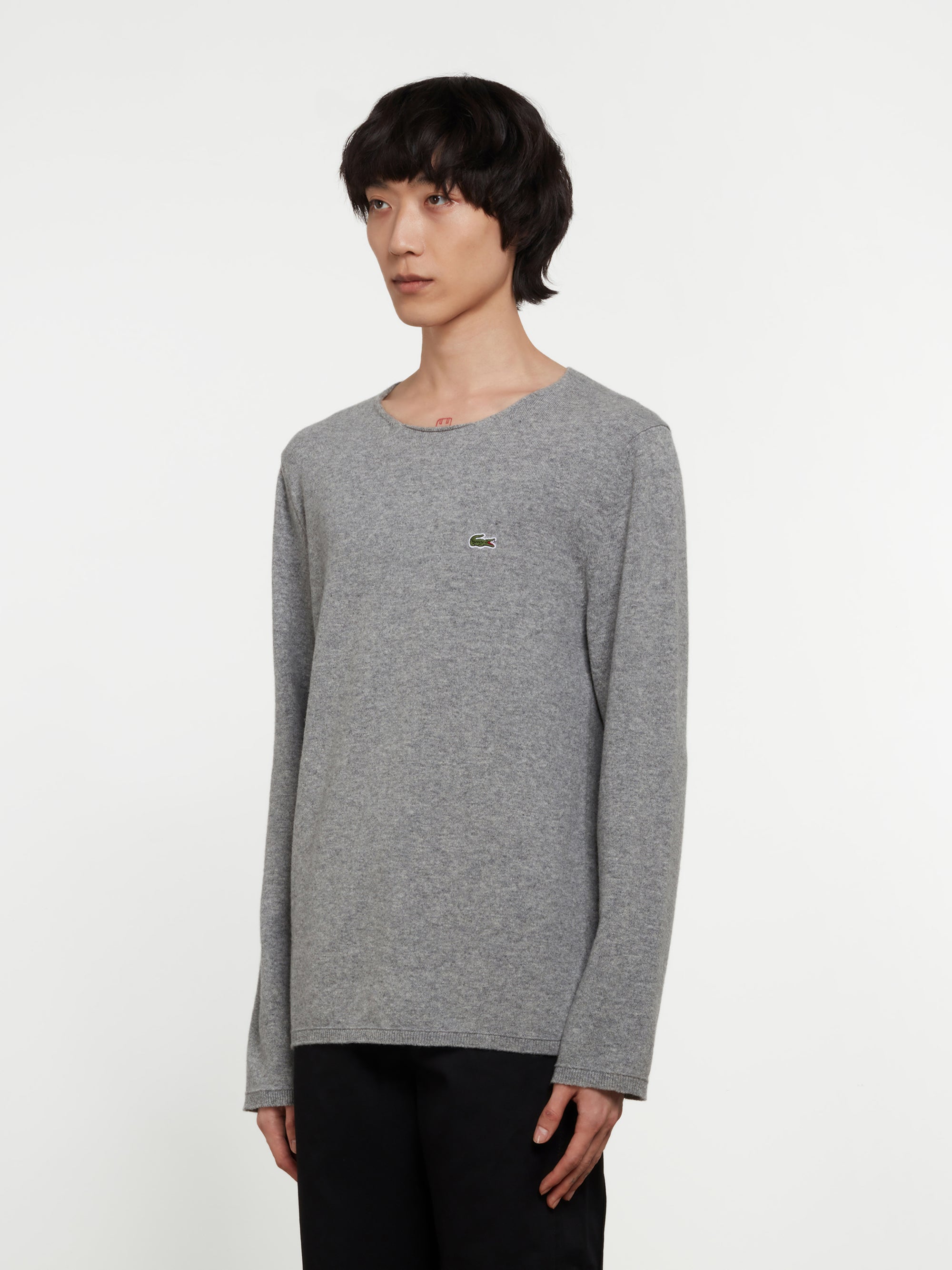 CDG Shirt - Lacoste Men’s Sweater - (Grey) view 2
