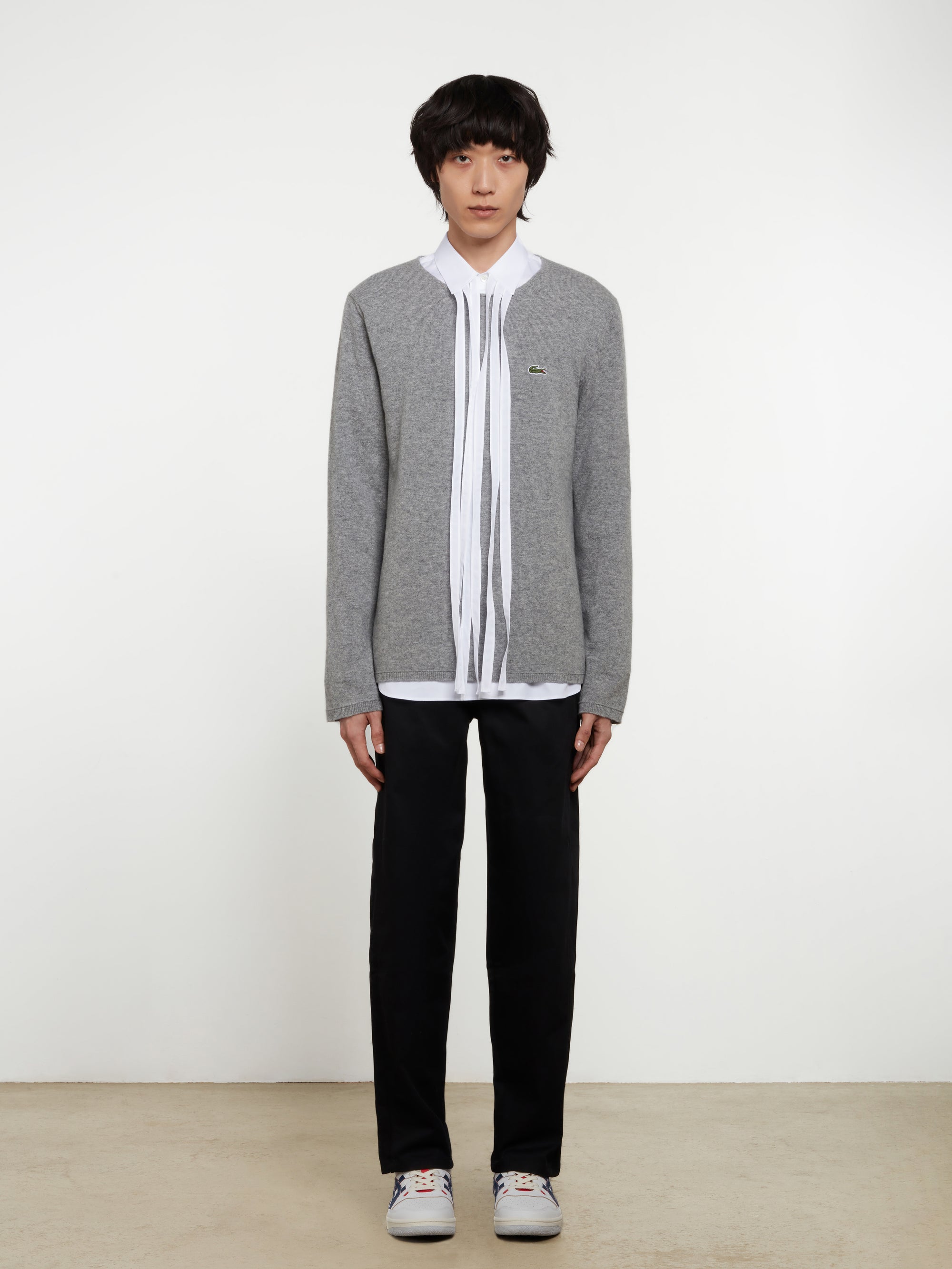 CDG Shirt - Lacoste Men’s Sweater - (Grey) view 4