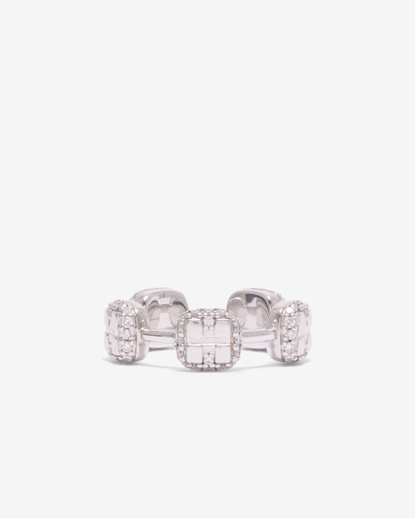Nadine Ghosn - Braces Pinky Ring - (White Gold)