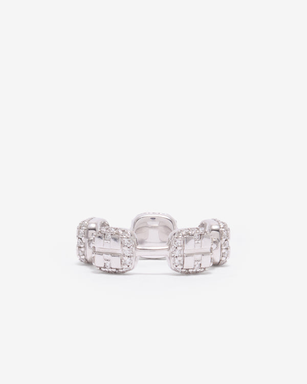 Nadine Ghosn - Braces Pinky Ring - (White Gold)