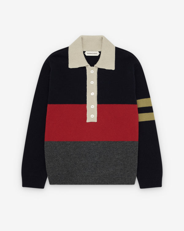 Namacheko - Men's Gareth Polo - (Dark Navy/Red)