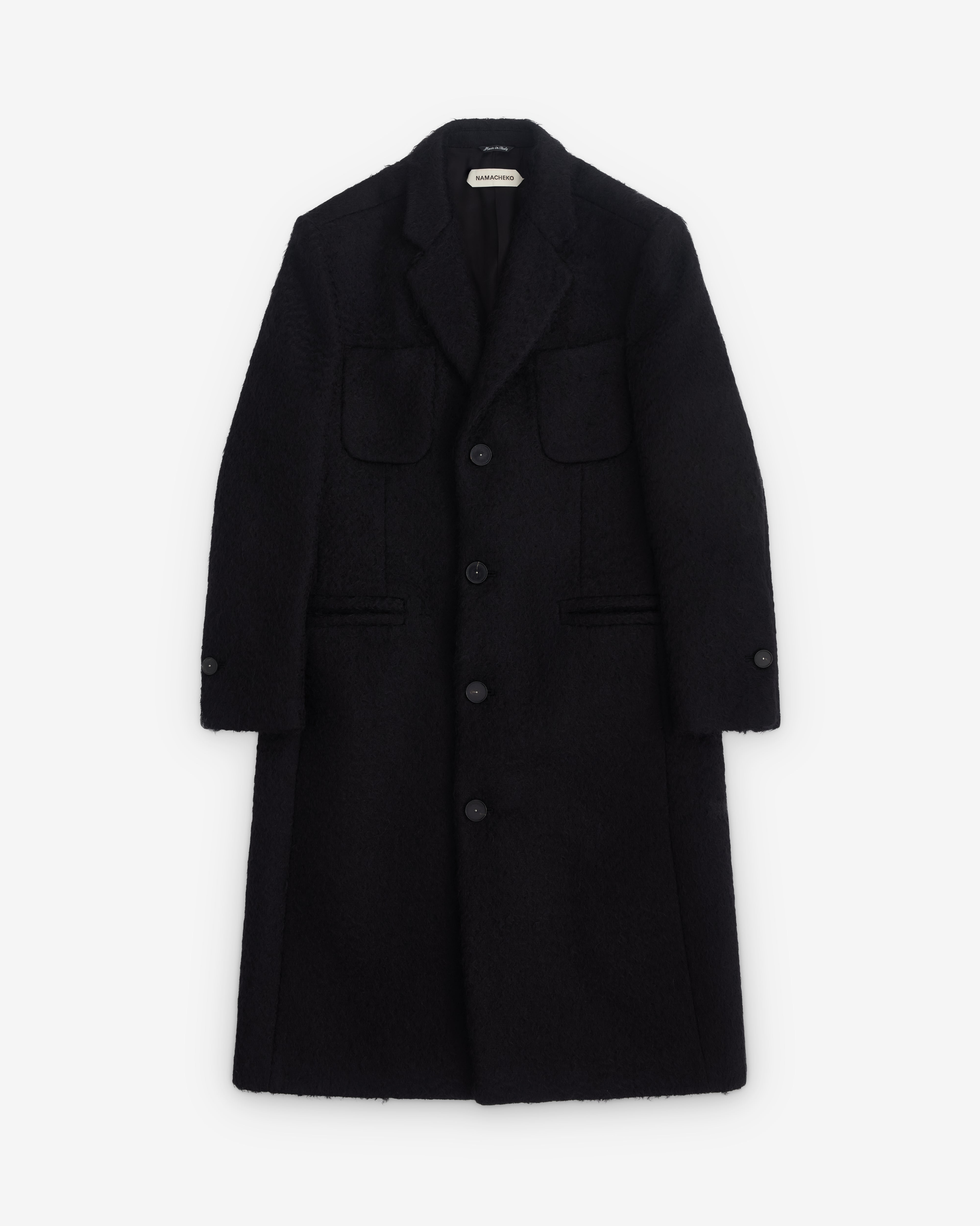 22 ファッション NAMACHEKO 22AW ALEP PEACOAT BLACK