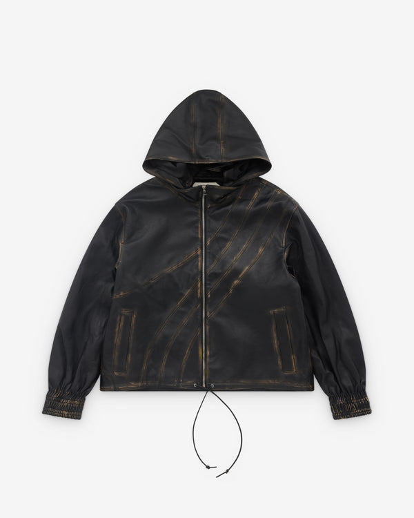 Namacheko - Men’s Turenne Leather Track Jacket - (Black)