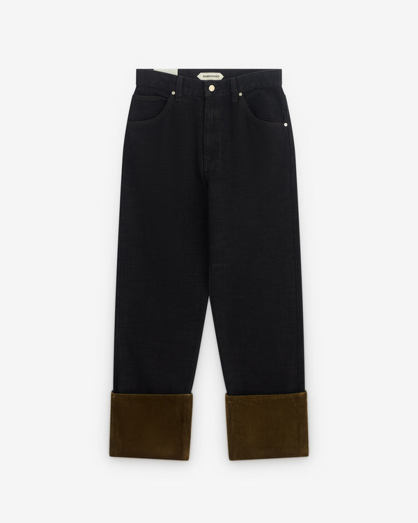 Namacheko - Men’s Allenby Jeans With Corduroy - (Nero Tabacco)
