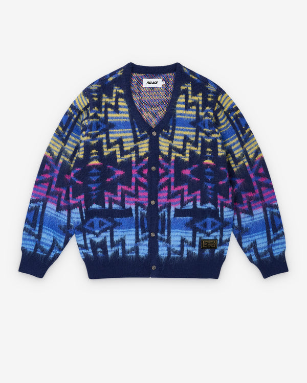 Palace - Navajo Knit Cardigan - (Blue)