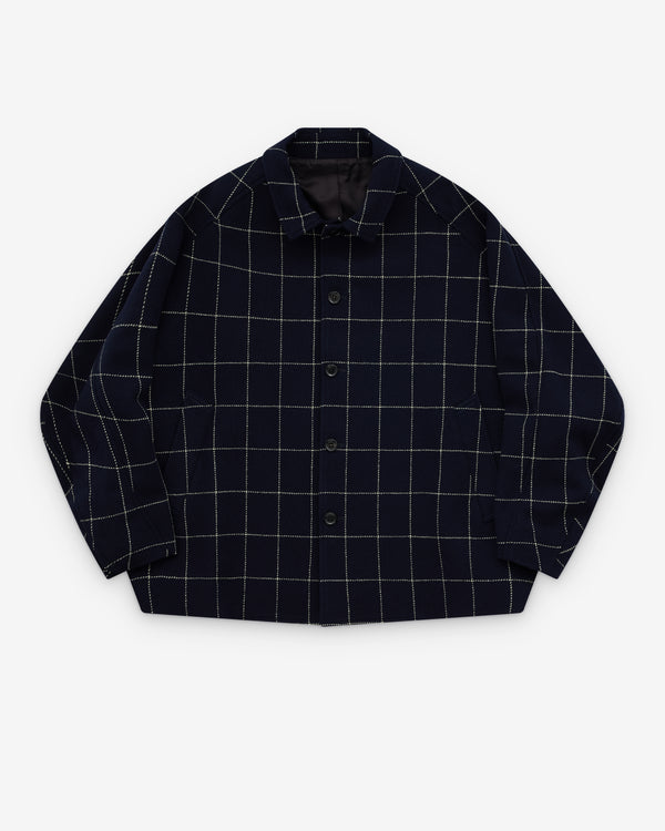 Christopher Nemeth - Men's Window Pane Tweed Jacket 19236 - (Navy)