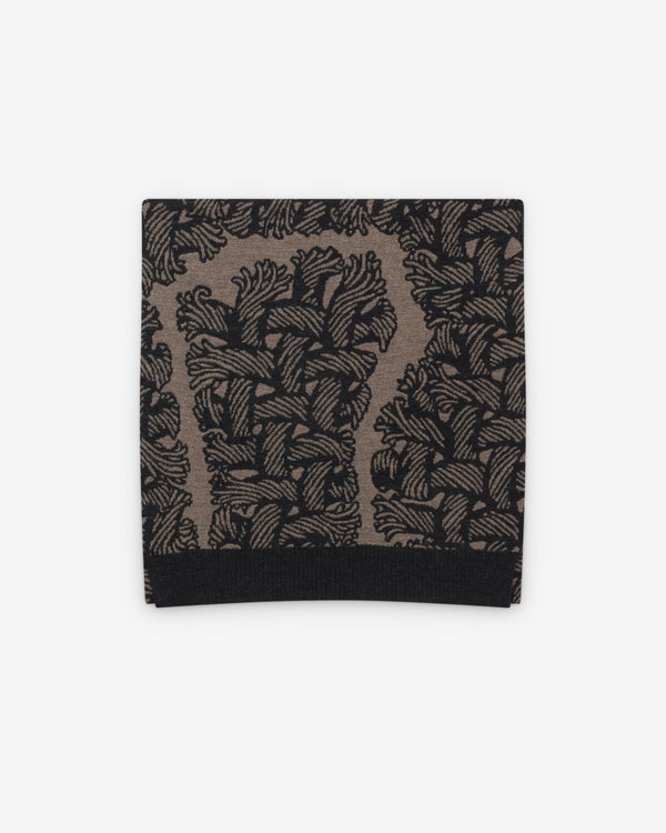Christopher Nemeth - Men's Knit Scarf - (Beige/Brown)