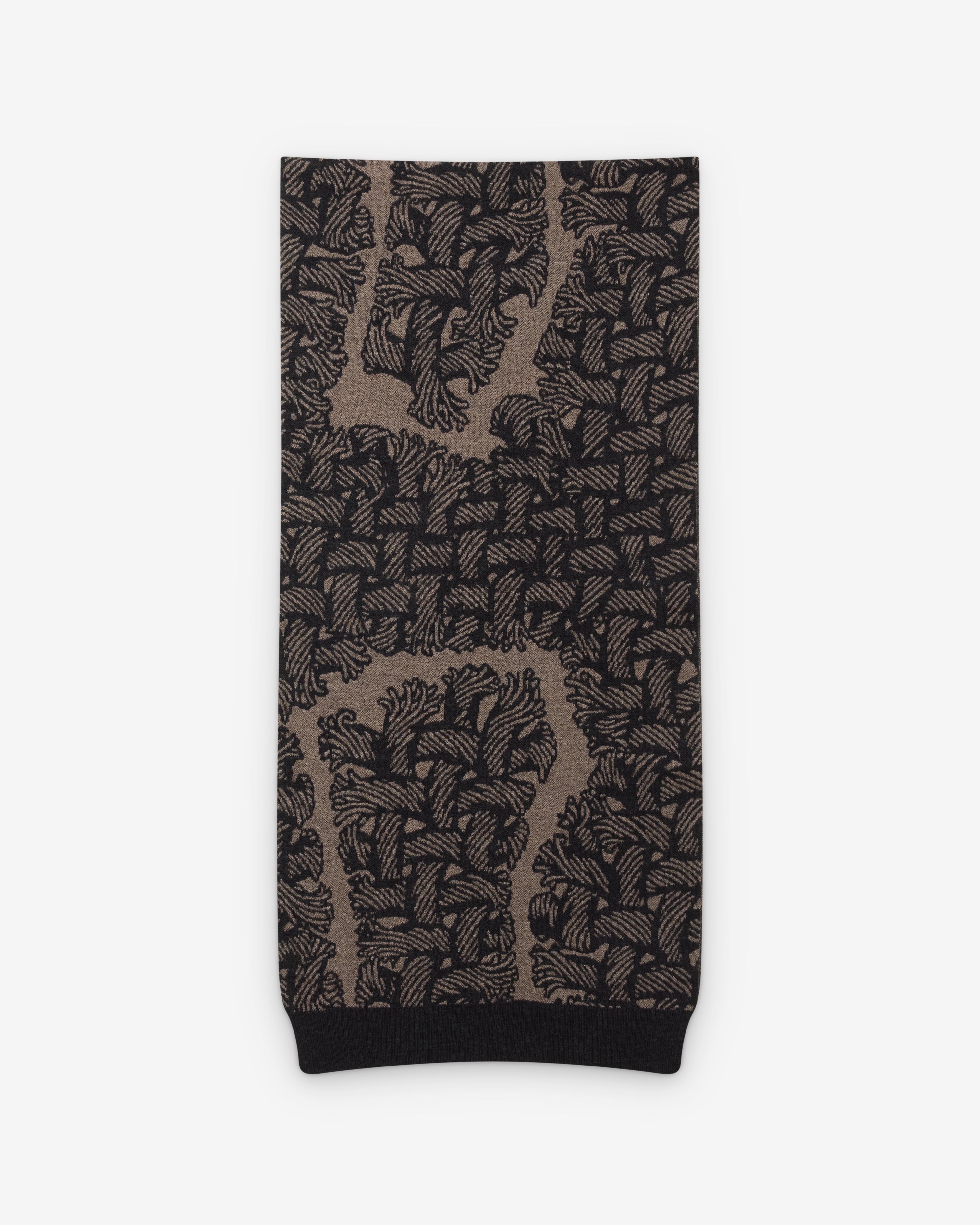 Christopher Nemeth: Men's Knit Scarf (Beige/Brown) | Dover Street