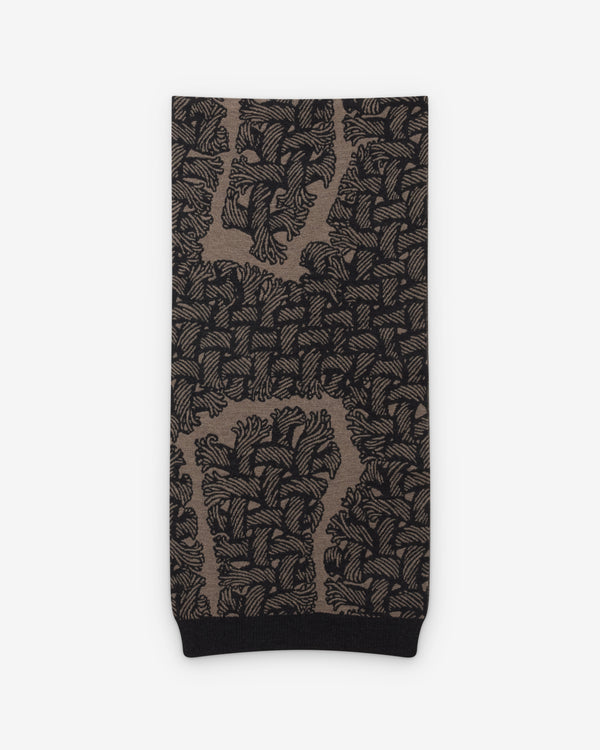 Christopher Nemeth - Men's Knit Scarf - (Beige/Brown)