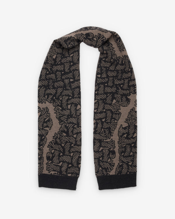 Christopher Nemeth - Men's Knit Scarf - (Beige/Brown)