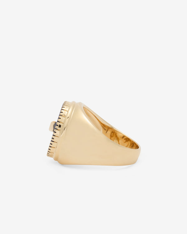 O Thongthai - Signature Signet Ring With Swoosh - (Yellow Gold)