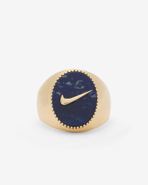 O Thongthai - Signature Signet Ring With Swoosh - (Yellow Gold)