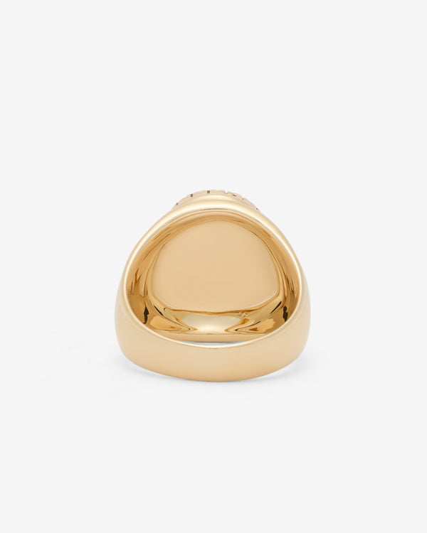 O Thongthai - Signature Signet Ring With Swoosh - (Yellow Gold)